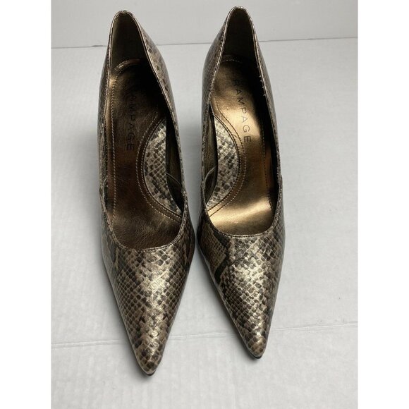 Rampage Pointed Toe Heels Shoes Stiletto Pumps Bro - Picture 10 of 10